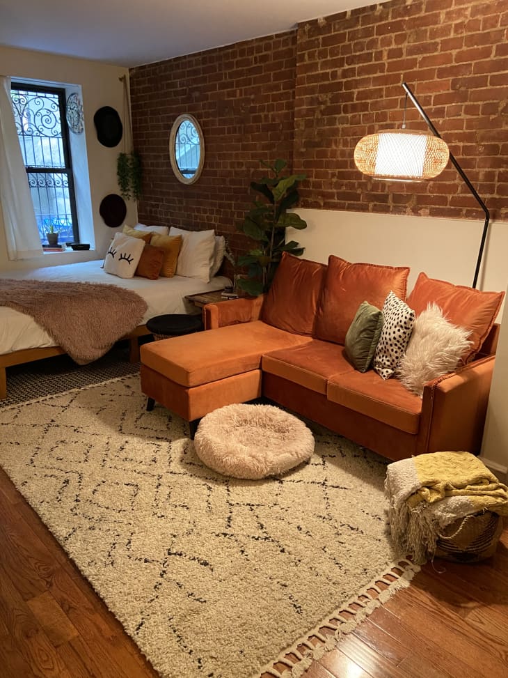 350SquareFoot Basement Brownstone Studio Apartment Apartment Therapy